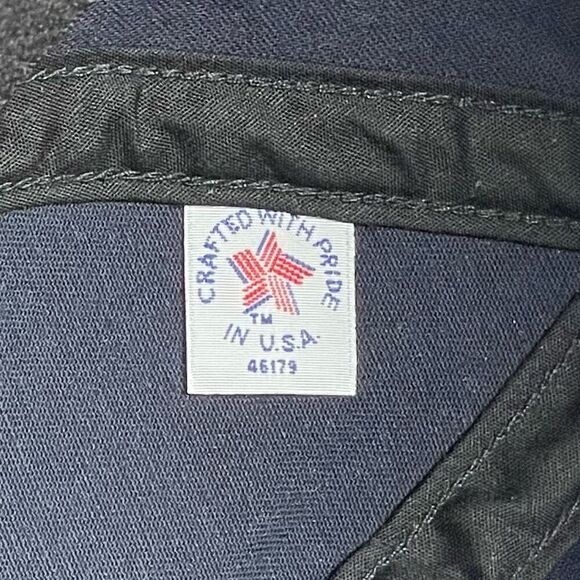 US AIR FORCE Baseball Cap OSFA Dark Navy Embroidered Fitted Hat made in USA - Picture 7 of 7